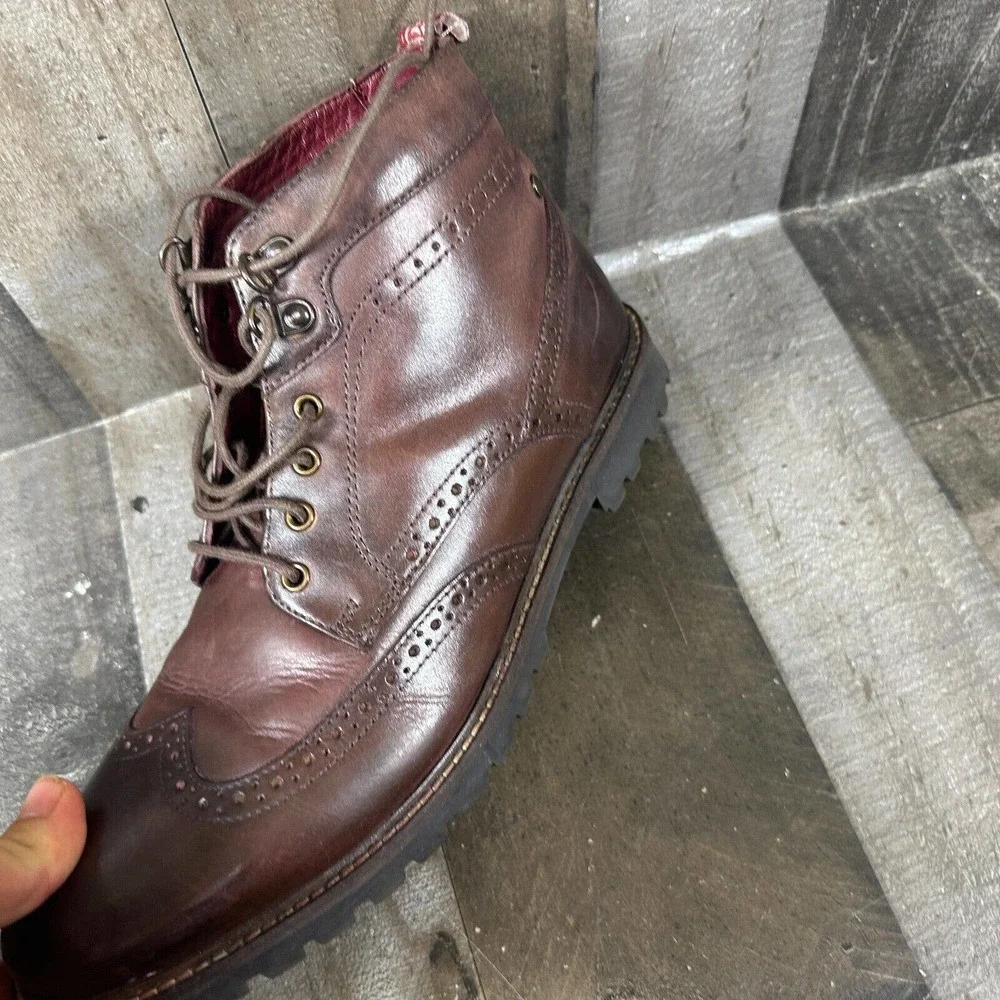 Base London Washed Brown Bower Boots Size 11 Dress Business Casual‎